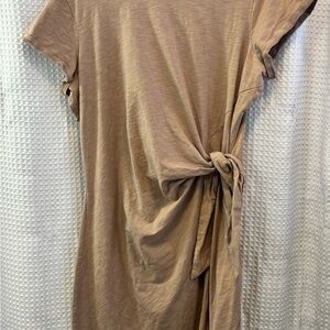 Express Tan Tie-Front Dress